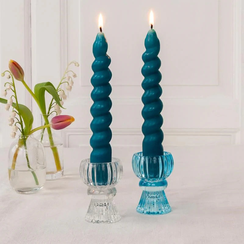 Rex Twisted Candles (2) - Dark Blue - Image 3