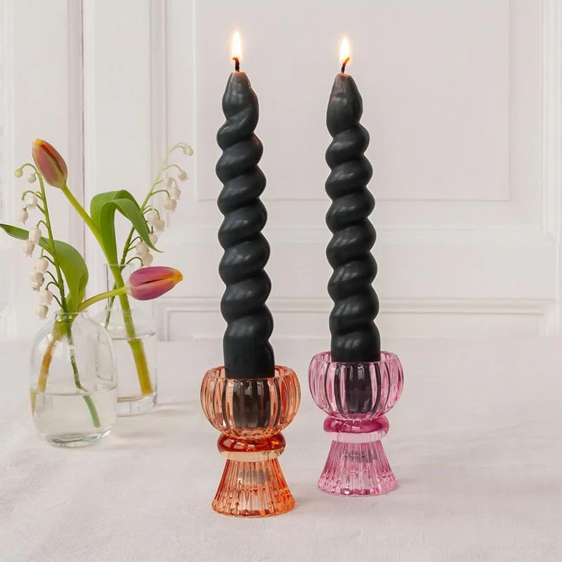 Rex Twisted Candles (2) - Dark Grey - Image 3