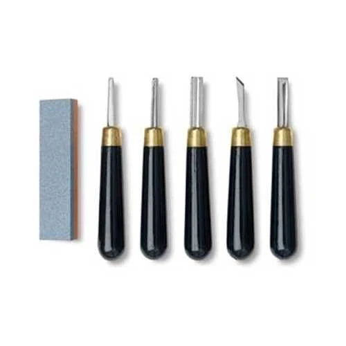 RGM NEW STUDENT LINO SET of 5 tools + stone