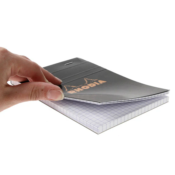 Rhodia Black Head Stapled Pad 10.5X14.8Cm 5X5 132009C - Image 3
