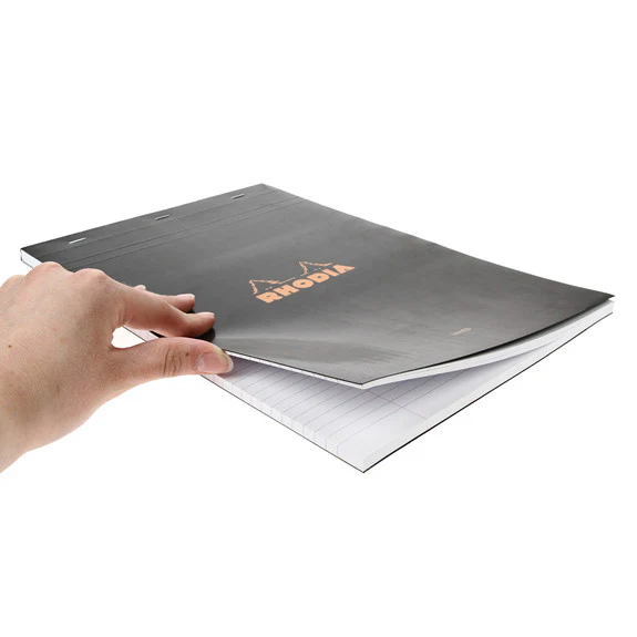 Rhodia Black Head Stapled Pad 21X29.7Cm Lined & Margin 186009C - Image 2