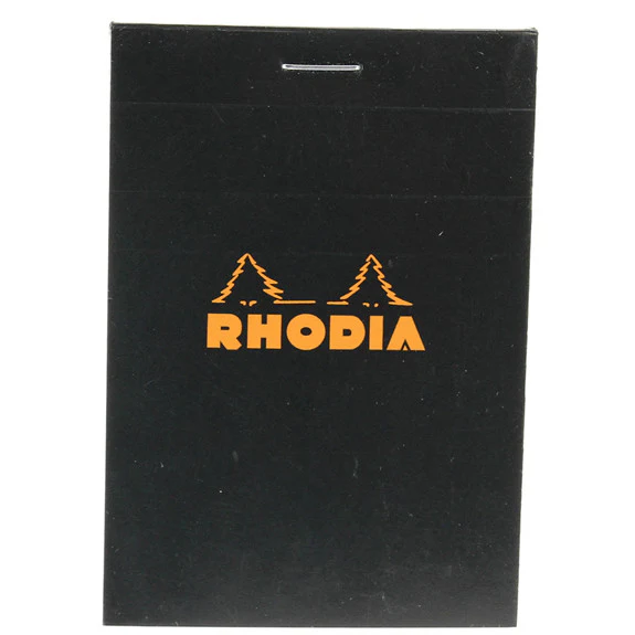 Rhodia Black Head Stapled Pad 7.4X10.5Cm Sq.5X5  112009C - Image 2
