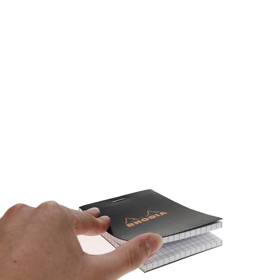 Rhodia Black Head Stapled Pad 7.4X10.5Cm Sq.5X5  112009C - Image 3