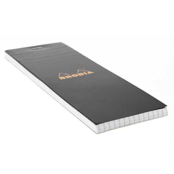 Rhodia Black Head Stapled Pad 7.4X21Cm Sq.5X5 82009C - Image 2