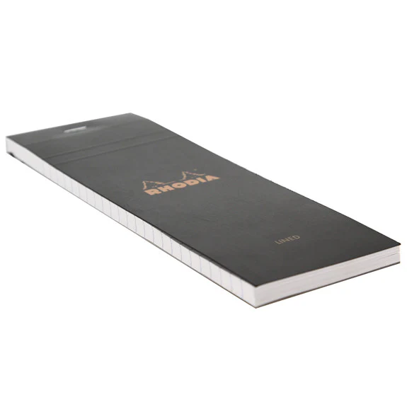 Rhodia Black Head Stapled Pad 7.4X21Cm Sq.Lined 86009C - Image 2