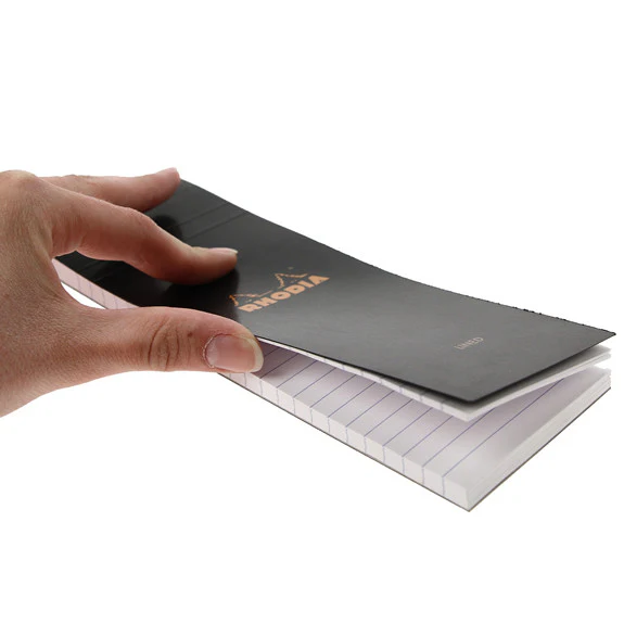 Rhodia Black Head Stapled Pad 7.4X21Cm Sq.Lined 86009C - Image 3