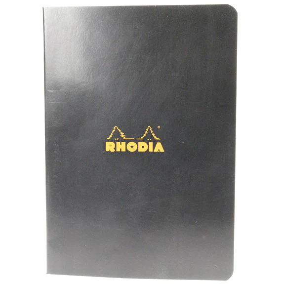 Rhodia Black Side Stapled Notebook. 148X210 48S Lined 119189C - Image 2