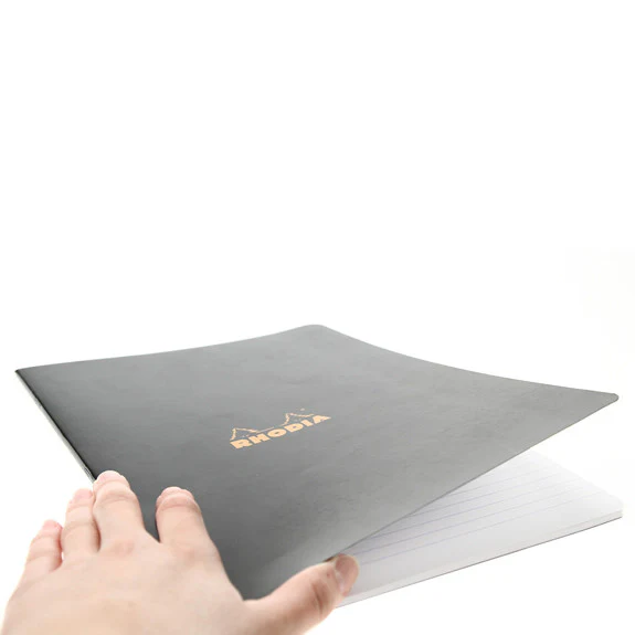 Rhodia Black Side Stapled Notebook. 210X297 48S Lined 119169C - Image 2