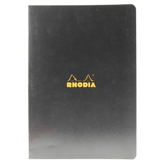 Rhodia Black Side Stapled Notebook. 210X297 48S Lined 119169C - Image 3