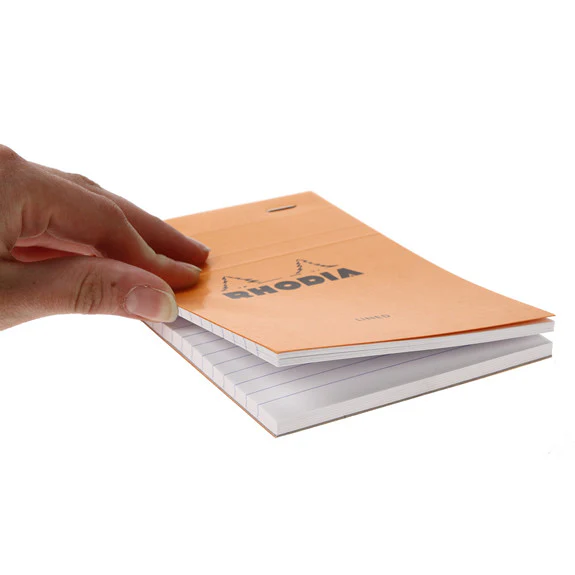 Rhodia Orange Head Stapled Pad 10.5X14.8Cm Lined 13600C - Image 2