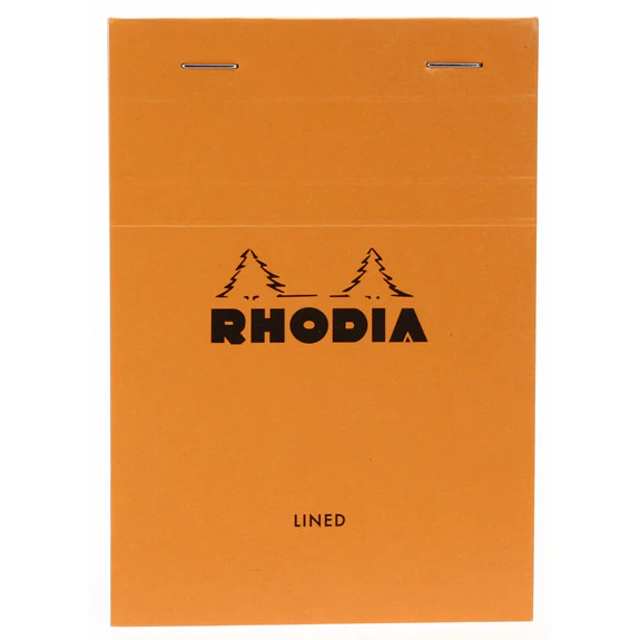 Rhodia Orange Head Stapled Pad 10.5X14.8Cm Lined 13600C - Image 3