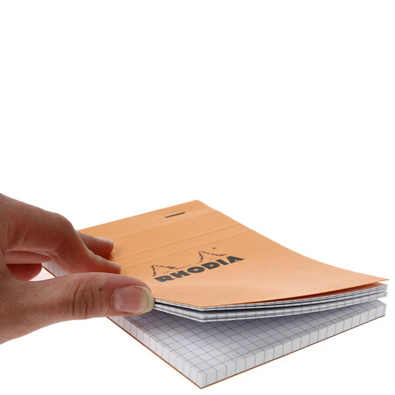 Rhodia Orange Head Stapled Pad 10.5X14.8Cm Sq.5X5 13200C - Image 2