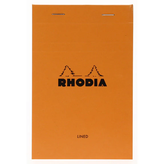 Rhodia Orange Head Stapled Pad 11X17Cm Lined 14600C - Image 3
