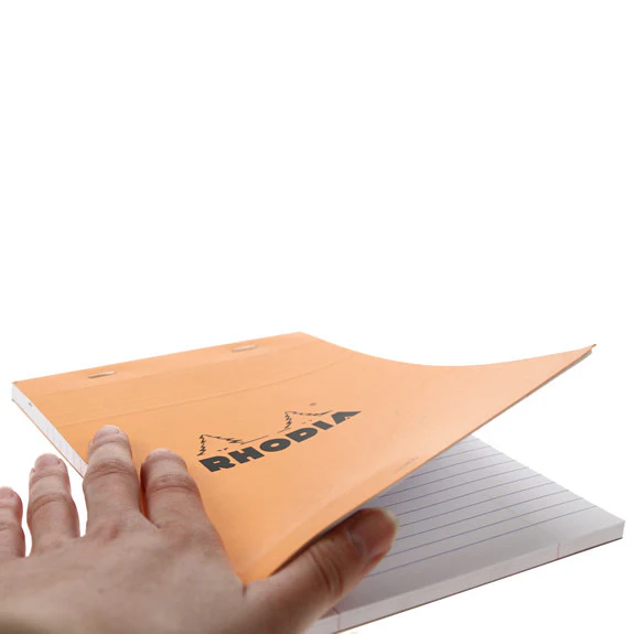 Rhodia Orange Head Stapled Pad 14.8X21Cm Lined & Margin 16600C - Image 2