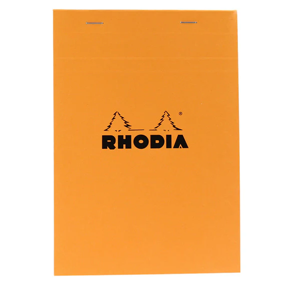 Rhodia Orange Head Stapled Pad 14.8X21Cm Sq.5X5 16200C - Image 3