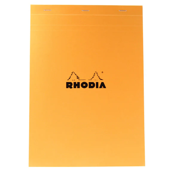 Rhodia Orange Head Stapled Pad 21X29.7Cm Sq.5X5 18200C - Image 3