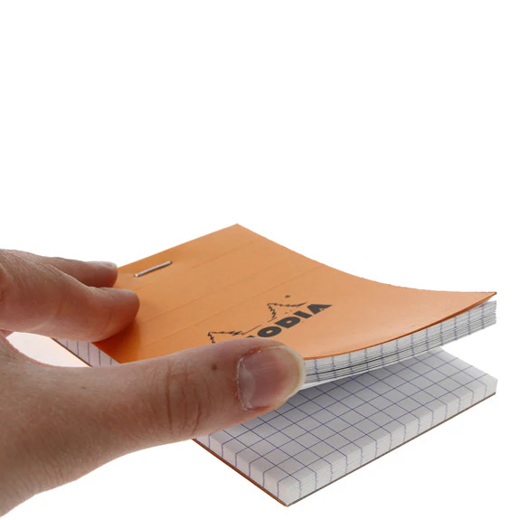 Rhodia Orange Head Stapled Pad 7.4X10.5Cm Sq.5X5  11200C - Image 2