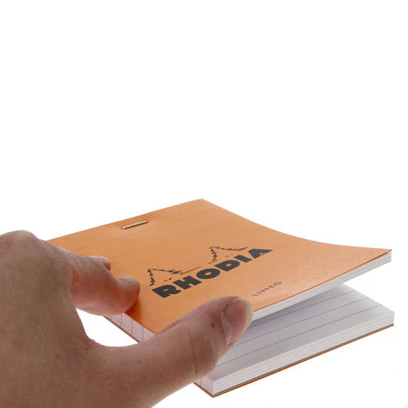 Rhodia Orange Head Stapled Pad 8.5X12Cm Lined 12600C - Image 2