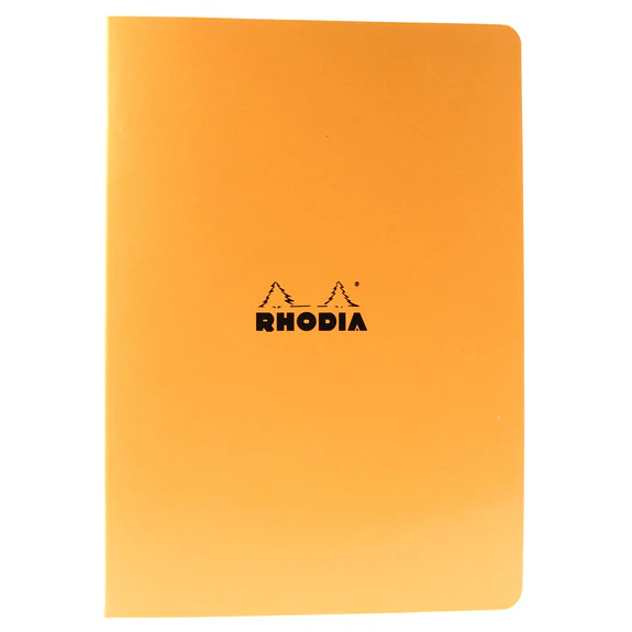 Rhodia Orange Side Stapled Notebook. 210X297 48S Lined 119168C - Image 3