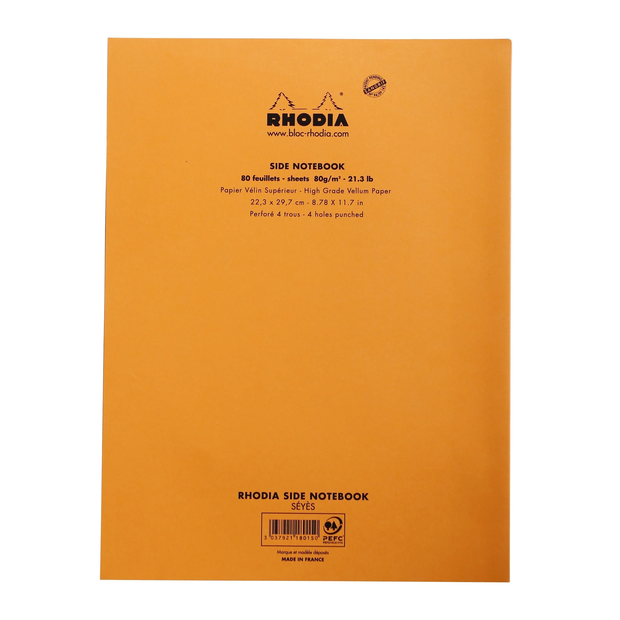 Rhodia Side Pad stapled on long side 22.3x29.7cm - Image 2