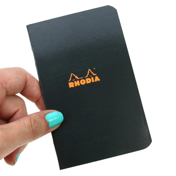 Rhodia Small Squared Pad Black 7.5 x 12 cm - Image 3