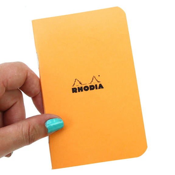 Rhodia Small Squared Pad Orange 7.5 x 12 cm - Image 3