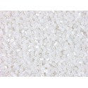2 Cut Beads White Iridescent 2mm
