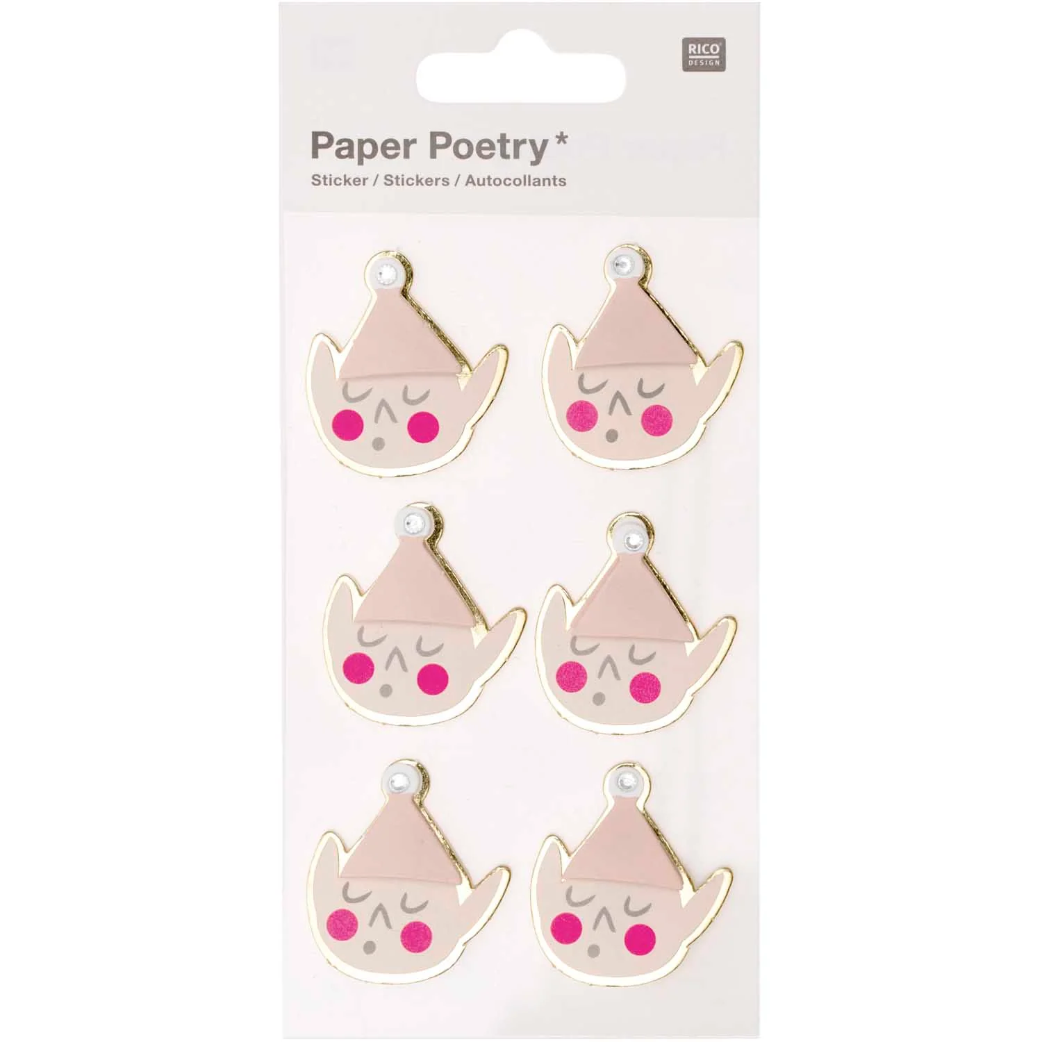Paper Poetry 3D Jolly Christmas Elf Stickers
