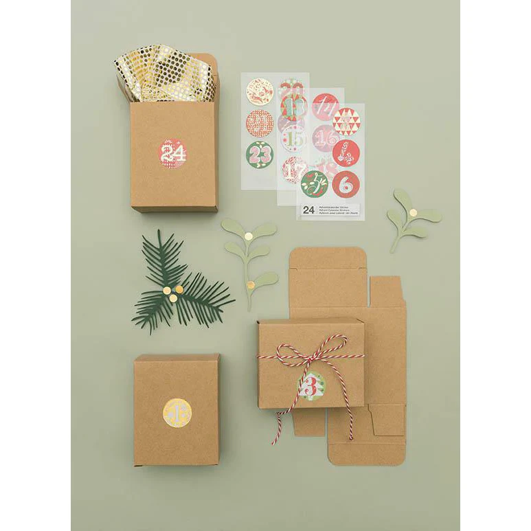 Rico - Advent Calendar Box Kraft Pa/24Pc