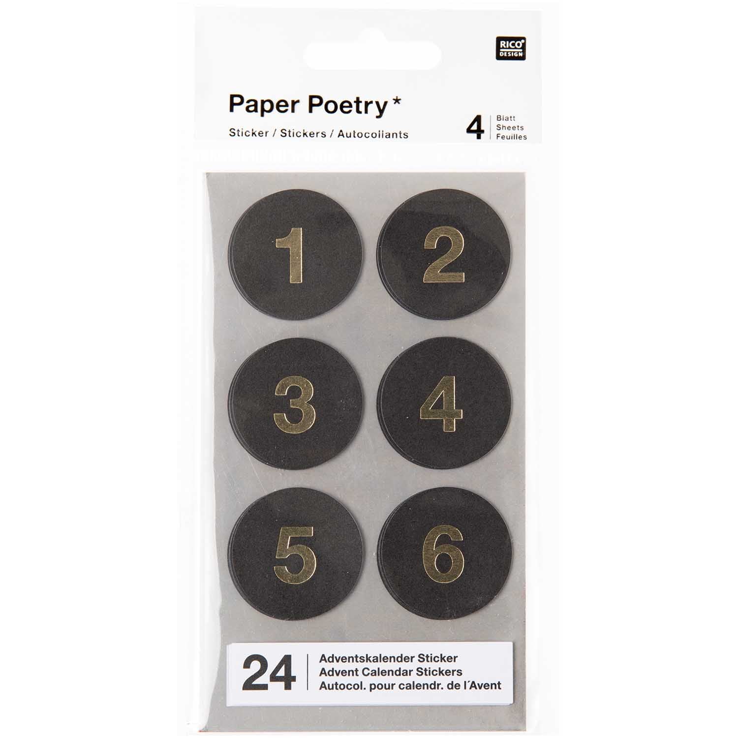 Rico Advent Calender Stickers Black - Image 2