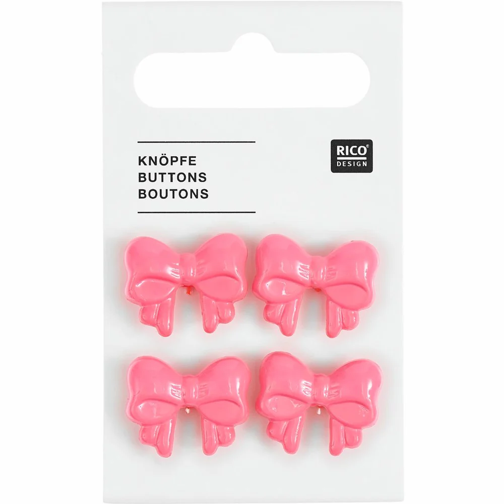 Rico Button Bow 4pc - Image 3