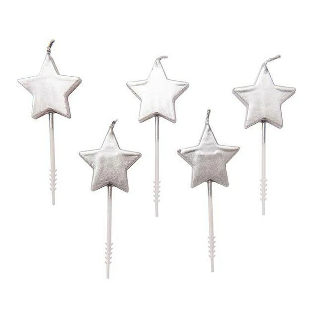 Rico Candle Stars Silver