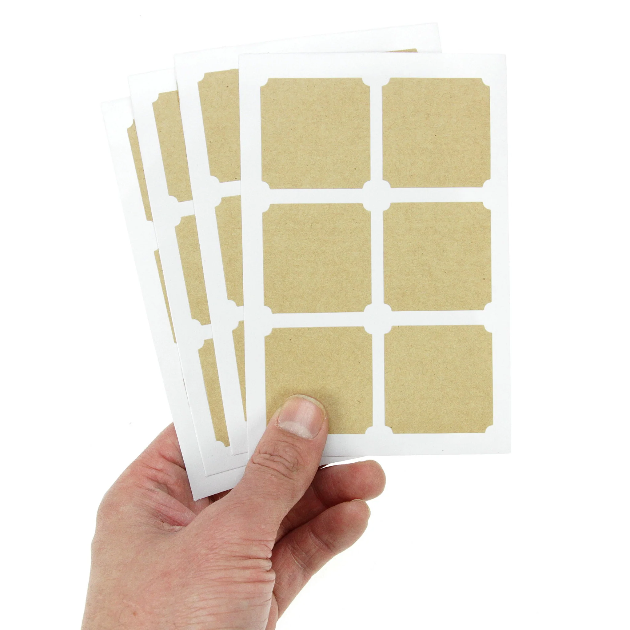 Paper Poetry Kraft Paper Squrae Tags Stickers - Image 3