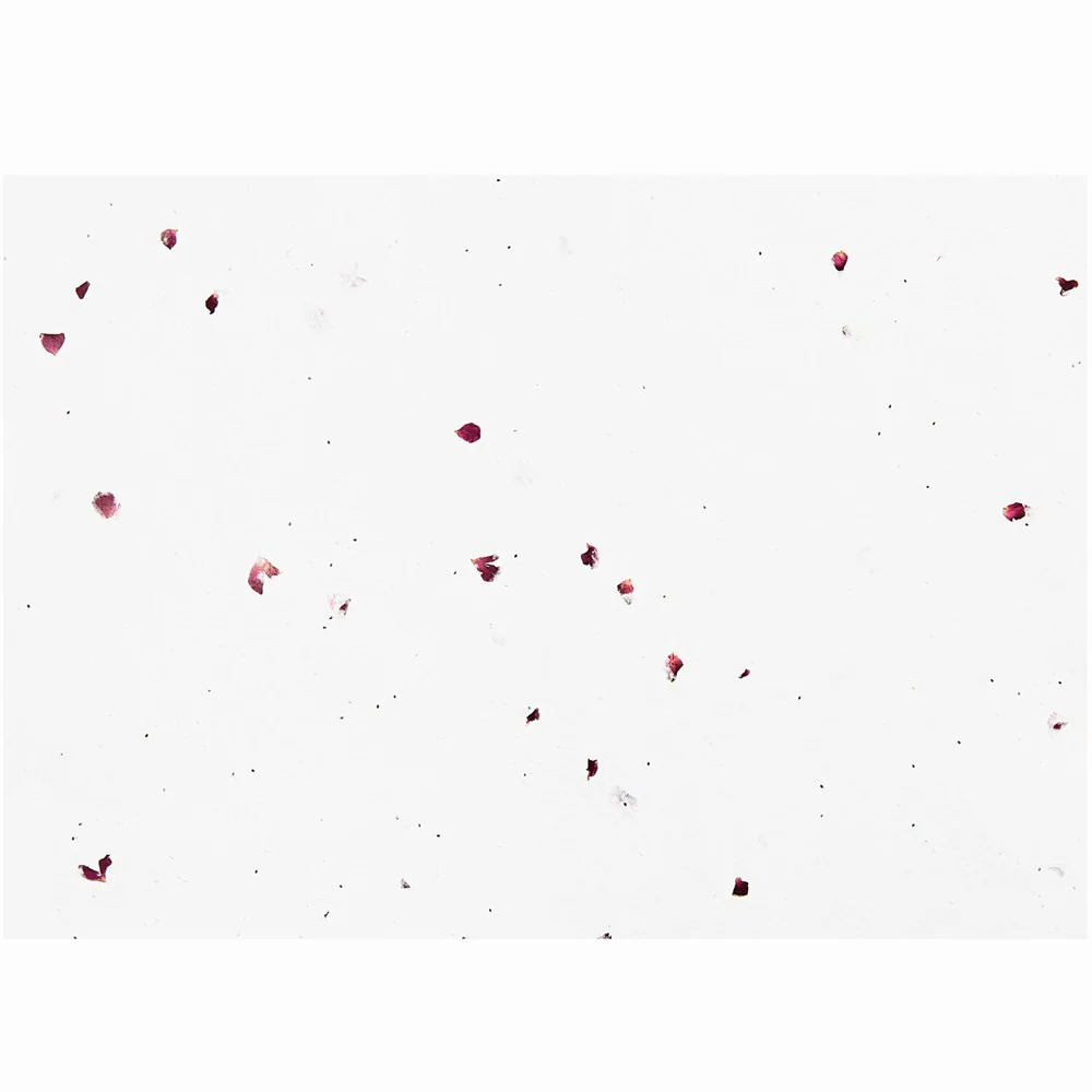 Paper Poetry Craft Sheet Cotton Paper with Rose Petals