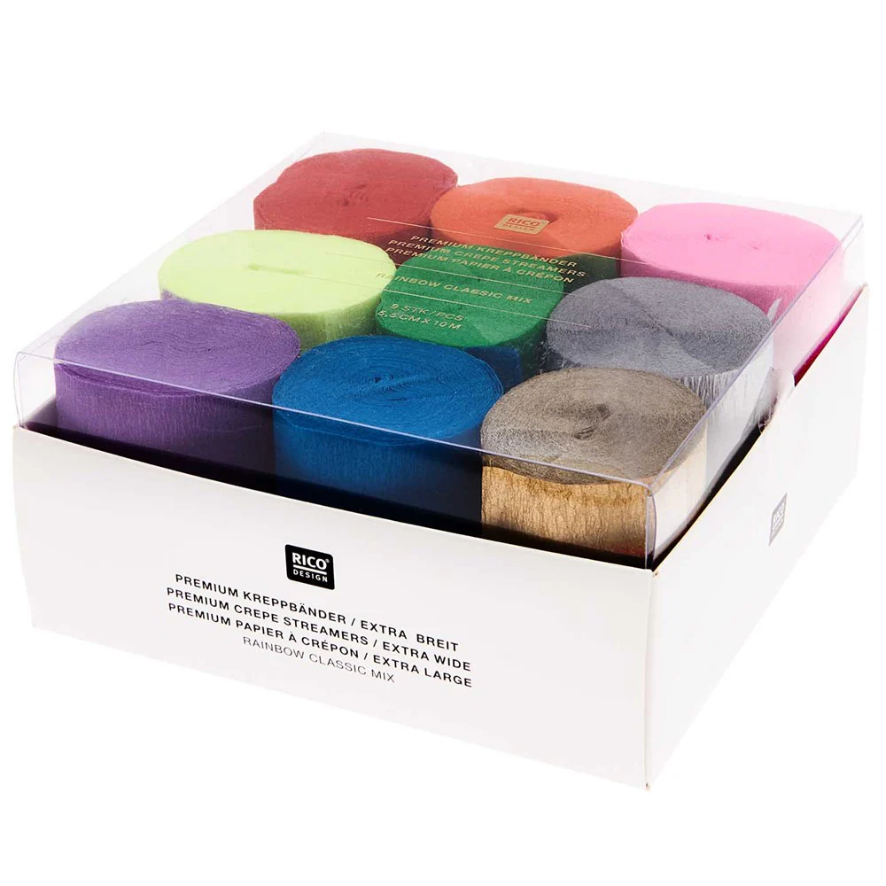 Rico Crepe Streamers Rainbow Classic Mix - Image 2
