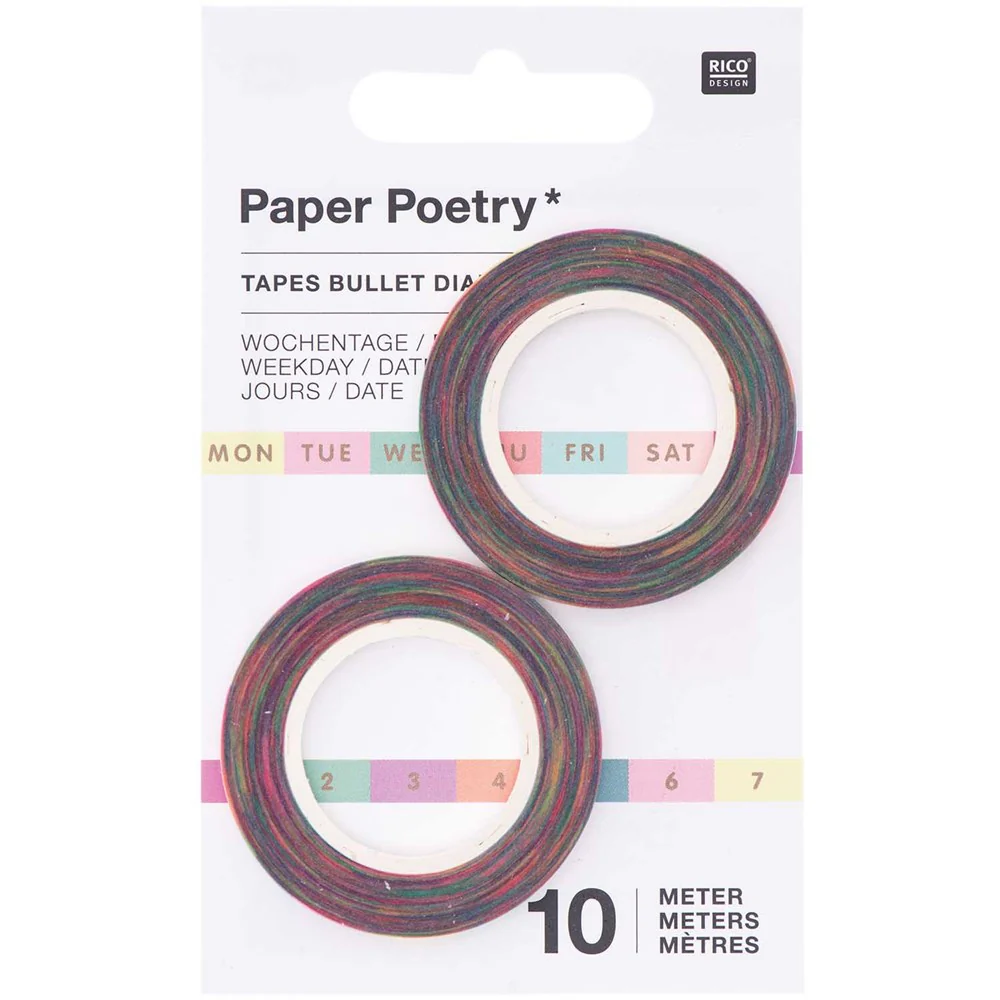 Paper Poetry Tape Set Slim Calendar - Image 2