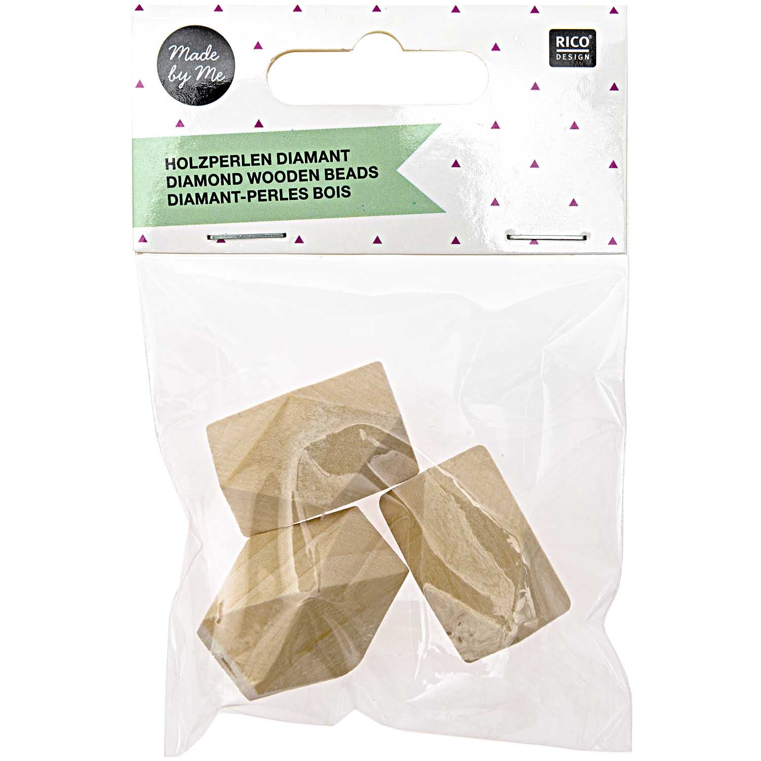 Rico Diamond Shaped Wooden Beads - Image 4