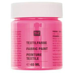 Rico Fabric Paint 40ml Neon Pink