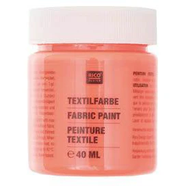 Rico Fabric Paint 40ml Neon Red