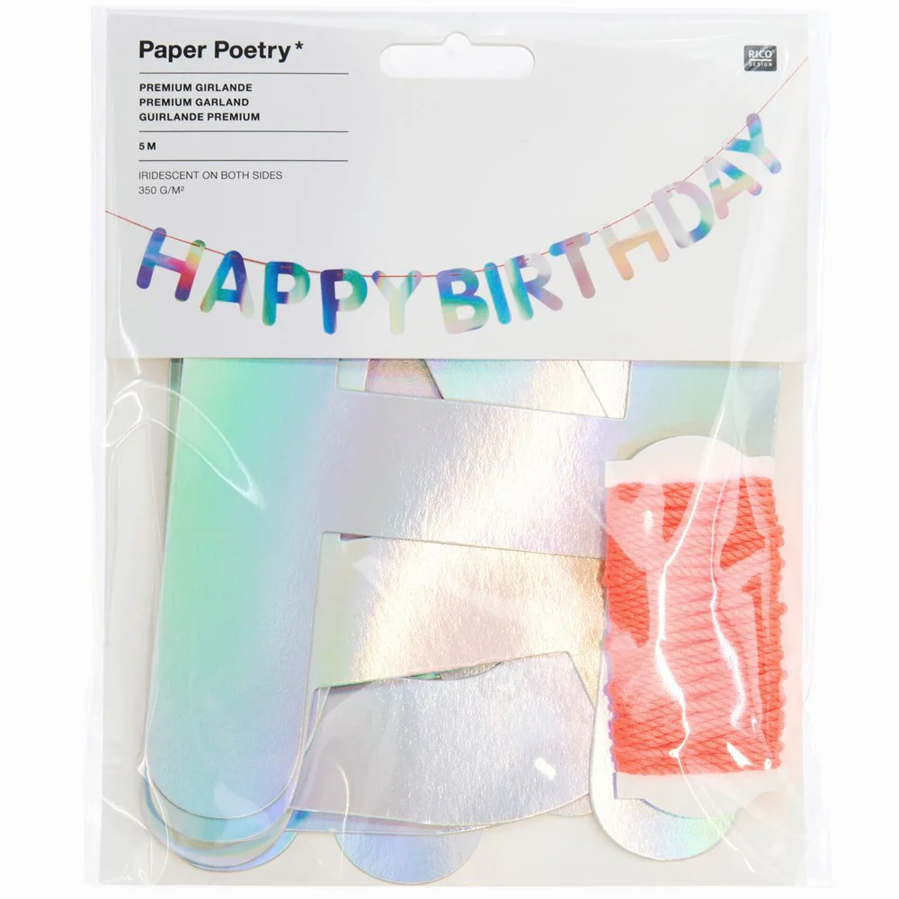Paper Poetry Garland Happy Birthday - Image 2