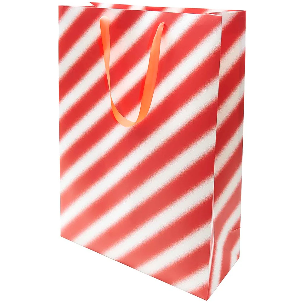 Paper Poetry Gift Bag Stripes Red / White XXL