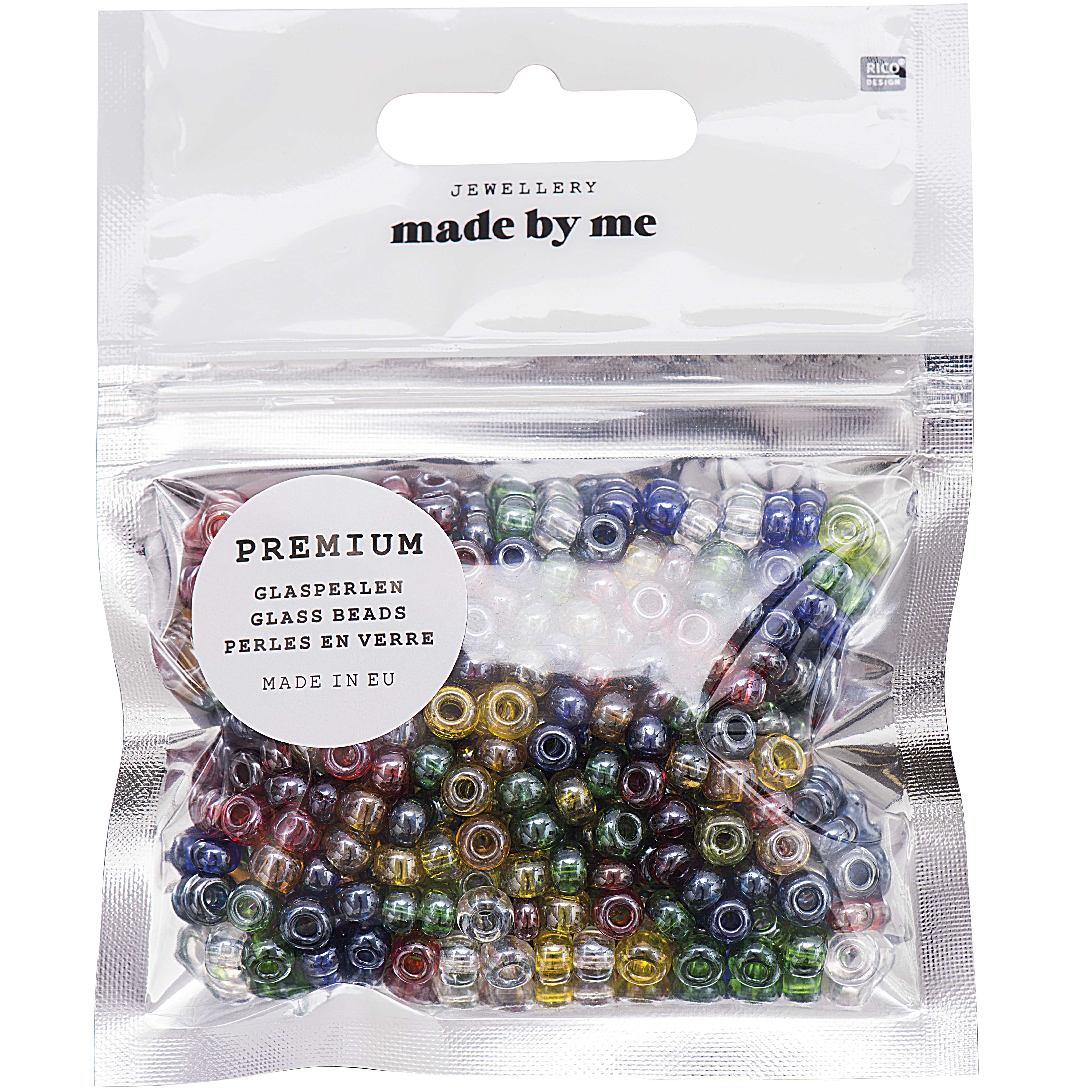 Made by Me Glass Beads Transparent Multicolour - Image 2