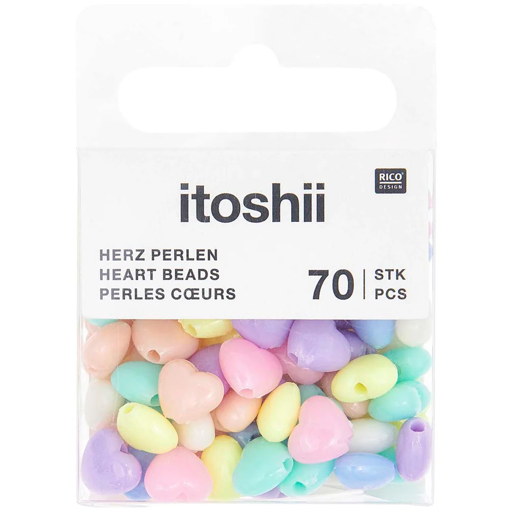 Itoshii Mini Hearts Beads Pastel - Image 2