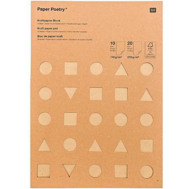 Paper Poetry Craft Paper Pad A4 Kraft Paper