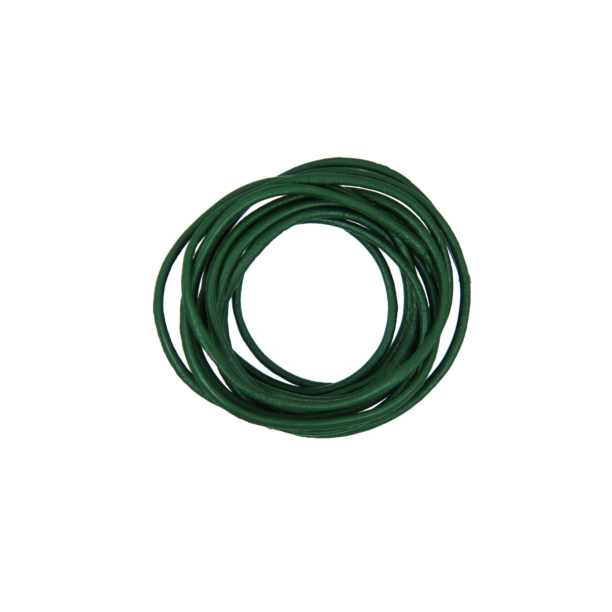 Rico Leather Cord Dark Green 1m