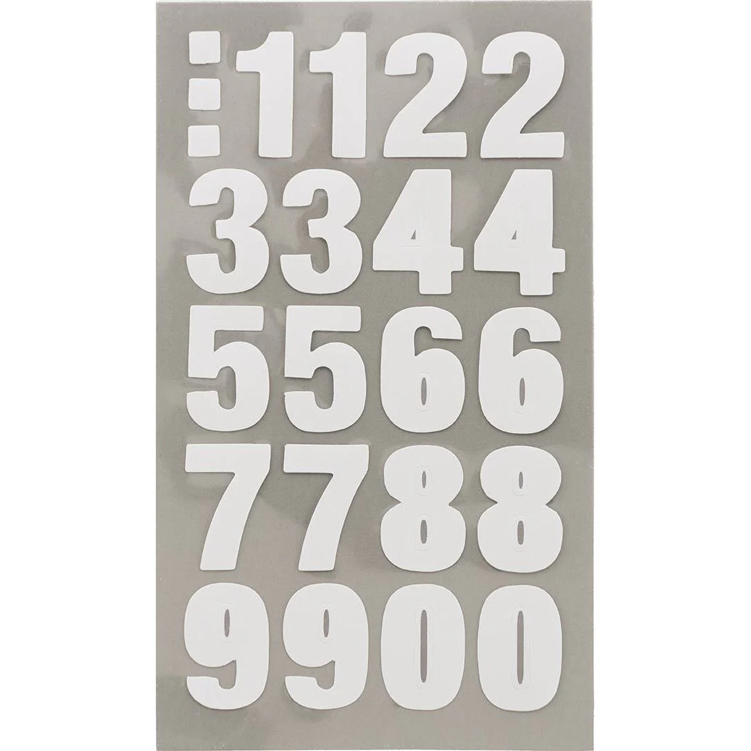 Paper Poetry Office Stick White Numbers