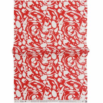 Paper Patch Paper Marble Red / White