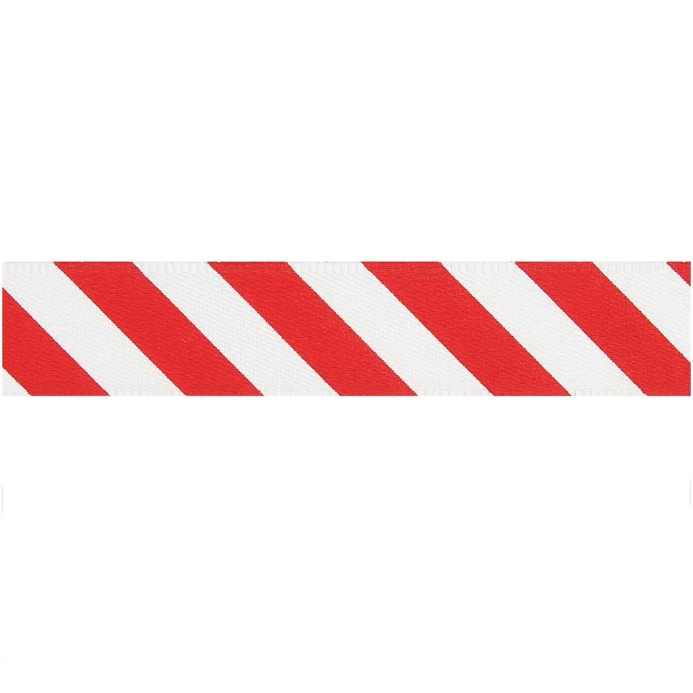 Paper Poetry Satin Ribbon Stripes 16mm Red / White