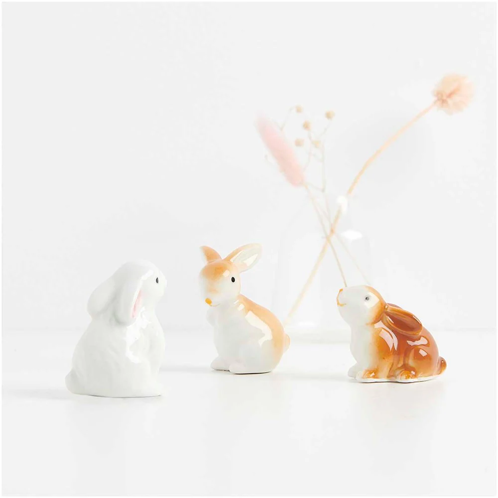 Rico Porcelain Rabbit Sitting White - Image 2