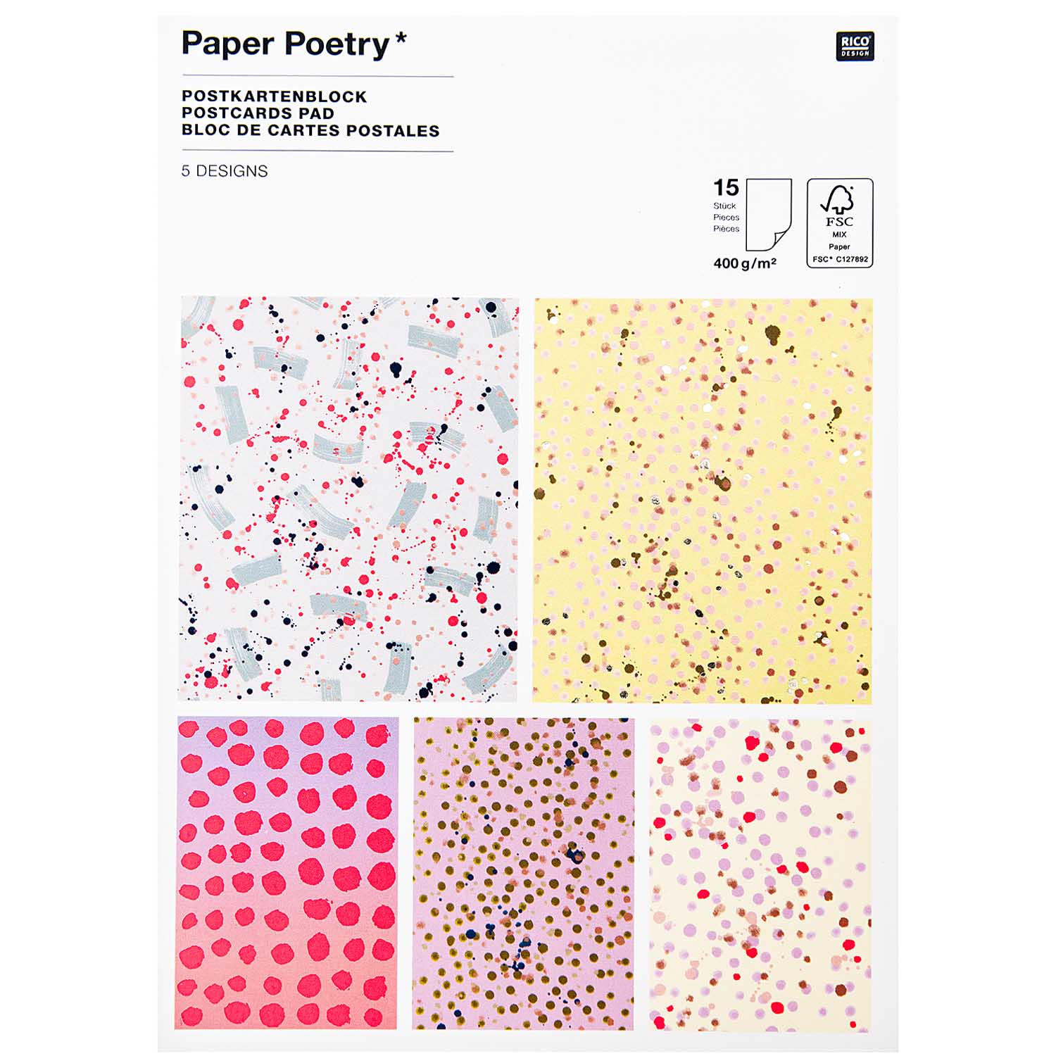 Paper Poetry Postcard Set Crafted Spot